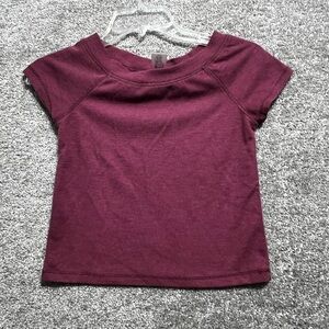 Urban Rebel Woman’s Ribbed Knit Cropped Cap Sleeve Blouse Top Size Small